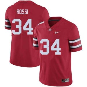 Men's Ohio State Buckeyes #34 Mitch Rossi Red Nike NCAA College Football Jersey Official NFU1744EE